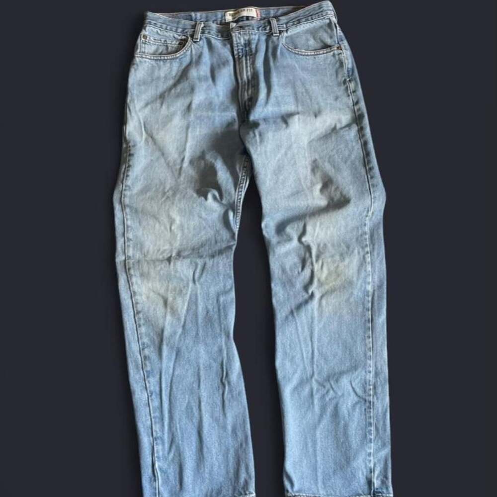 Levi's 505 36x32 Jeans Light Wash Faded Y2K Denim Regular Fit
